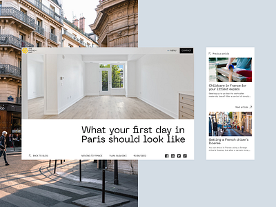 The French Way / blog blog design fold hero interactive design mobile ui webdesign website