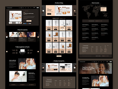 Dermaroller Pages care design drawingart health microneedling mobile responsive skin skincare ui ux web website