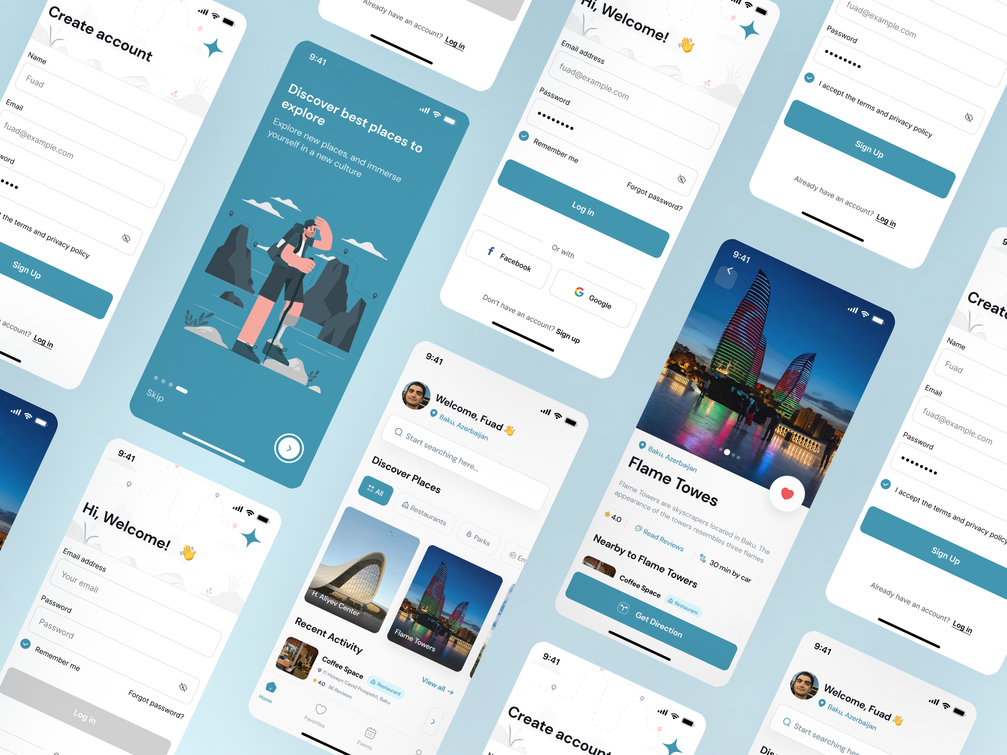 Mobile Travel App app design mobile app travel ui