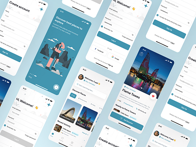 Mobile Travel App app design mobile app travel ui