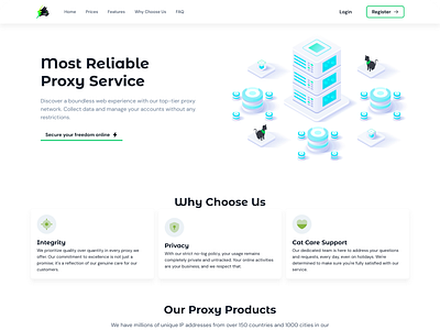 Proxy website with cat theme cat graphic design light proxy theme ui ux website