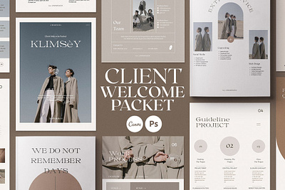 Client Welcome Packet Klimsey canva template client welcome guide client welcome packet coaching client designer price list photography client price list service guide welcome guide welcome packet