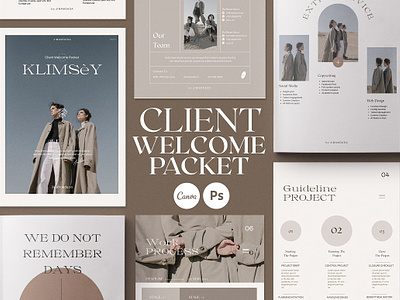 Client Welcome Packet Klimsey canva template client welcome guide client welcome packet coaching client designer price list photography client price list service guide welcome guide welcome packet