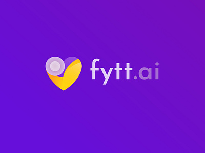 fytt.ai - Logo Design ai powered app icon app logo biceps logo dumbell logo fitness fitness app logo fitness logo heart logo logo design