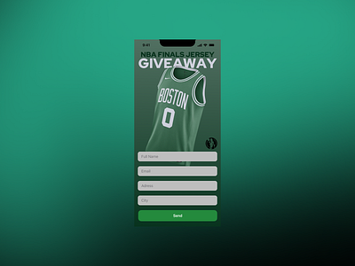 NBA FINALS GIVEAWAY 🖌️#001 SIGN IN #DailyUI branding graphic design ui