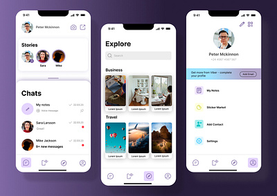 Viber Redesign branding ui