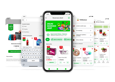 App - Můj Globus app cards category ecommerce food product retail search shopping shopping list ui ux