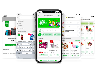 App - Můj Globus app cards category ecommerce food product retail search shopping shopping list ui ux