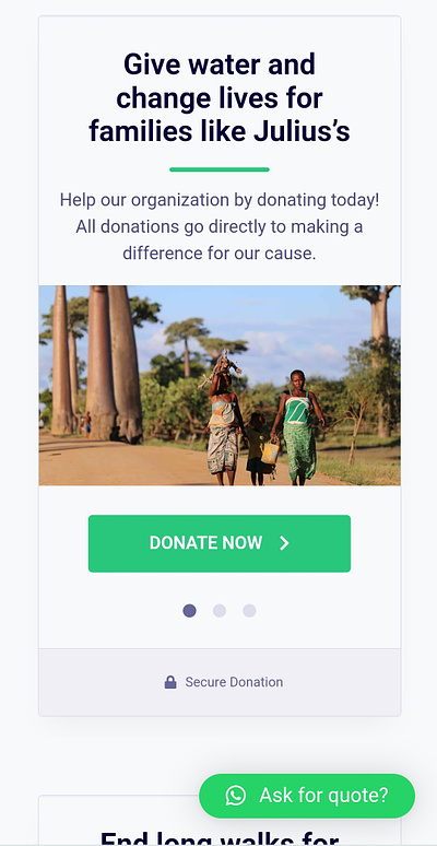 Charity, NGO website web design
