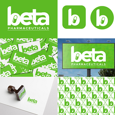 Beta Pharmaceuticals Logo Concept branding graphic design