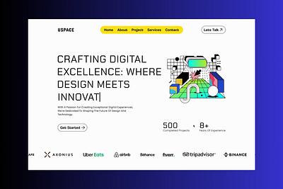 USPACE - Design Agency Web Design adobe xd animation app app design app mockup brand identity branding design figma gif graphic design icon illustration logo typography ui ux vector web