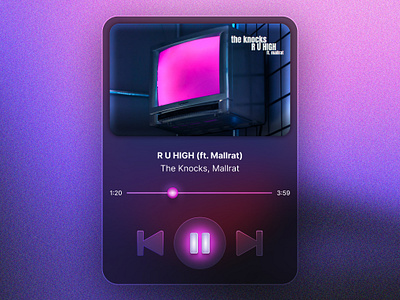 Glowy Music Player app dailyui design figma graphic design mobile ui web design