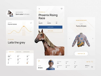 Equine - NFT-based horse racing game 3d animation app dashboard home interface design motion graphics ui uxui