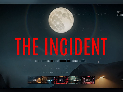 The Incident 3d animation game horror parallax story ui ux