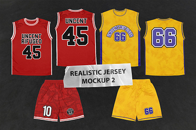 Realistic Jersey Mockup 2 apparel artwork branding design jersey mockup mockup tee