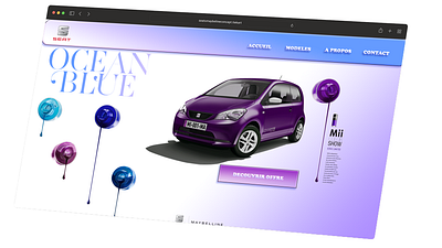 Web Design Concept SeatxMaybelline graphic design motion graphics ui web