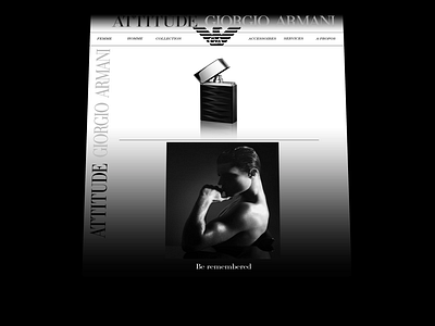 Concept Attitude Giorgio Armani concept design graphic design ui web web design