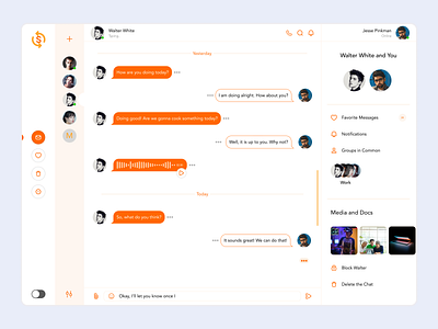 Chat Web Application app chat chatting concept design figma message ui ux webapp webapplication