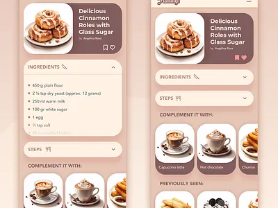 Daily UI 45: Recipe app ui