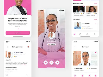 Tech Health: Because it matters branding landing page mobile app ui