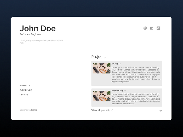 Browse thousands of Minimalist Developer Portfolio images for design ...