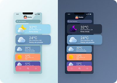 Weathy app dailyui ui