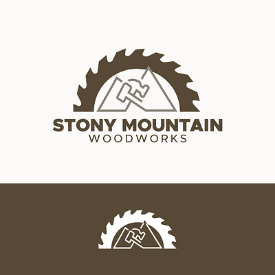 Logo Design for Stony Mountain Woodworks branding design freelance work graphic design logo logo design logo design branding logo designer minimalist mountain vector woodworking