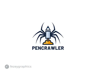 Spider + Rocket + Pen combination logo design artwork branding business logo combination design graphic design illustration logo logo design logo mark minimalist modern logo pen rocket simple logo design spider vector