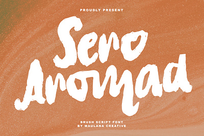 Sero Aromad Brush Script Font branding brush font font fonts graphic design handmade font lettering font logo maulana creative modern font nostalgic script font typography