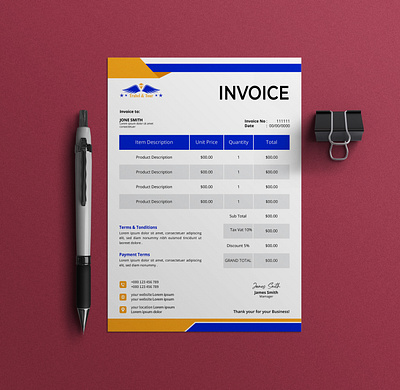 Invoice Design branding design graphic design illustration invoice design logo social media design social media post social media post design ui vector