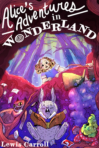 Alice's Adventures in Wonderland Book Cover adobe illustrator illustration typography