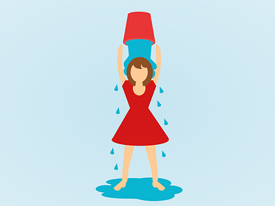 26. Ice Bucket Challenge - Single Div CSS Art (Divtober 2023) als challenge cold css cssart design divtober dress ice icebucket illustration singlediv ui web design