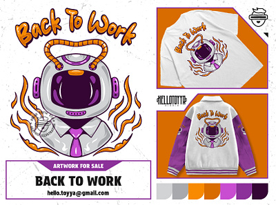 Astronaut Back to Work . T-shirt Design artwork artwork for sale astronaut back to school back to work branding clothing clothing brand custom artwork designforsale for sale merchandise print tshirt spaceship street art streetwear tshirt design tshirt designer tshirt illustration vintage