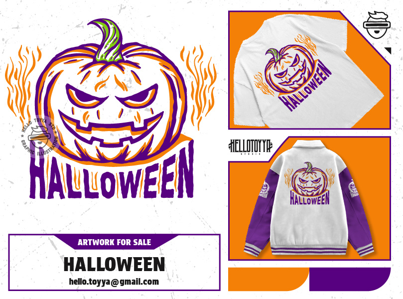 (DESIGN FOR SALE) Halloween Pumpkin Illustration. T-shirt Design adobe illustrator artwork for sale branding clothing design customartwork designforsale digital artwork for sale graphic design halloween october halloween print tshirt pumpkin retro illustration trick or treat tshirt design tshirt designer vintage illustration