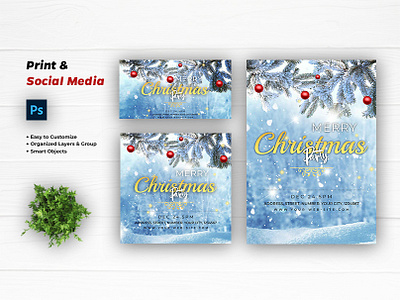 Social media and Christmas flyer christmast event facebook post flyer greeting instagram instagram post invitation social media design social media post