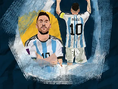 The G.O.A.T- Lionel Messi art ballondor digitalart graphic design illustration leomessi messi