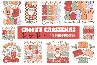 Groovy Christmas Design Bundle 3d animation app branding design graphic design illustration logo ui vector