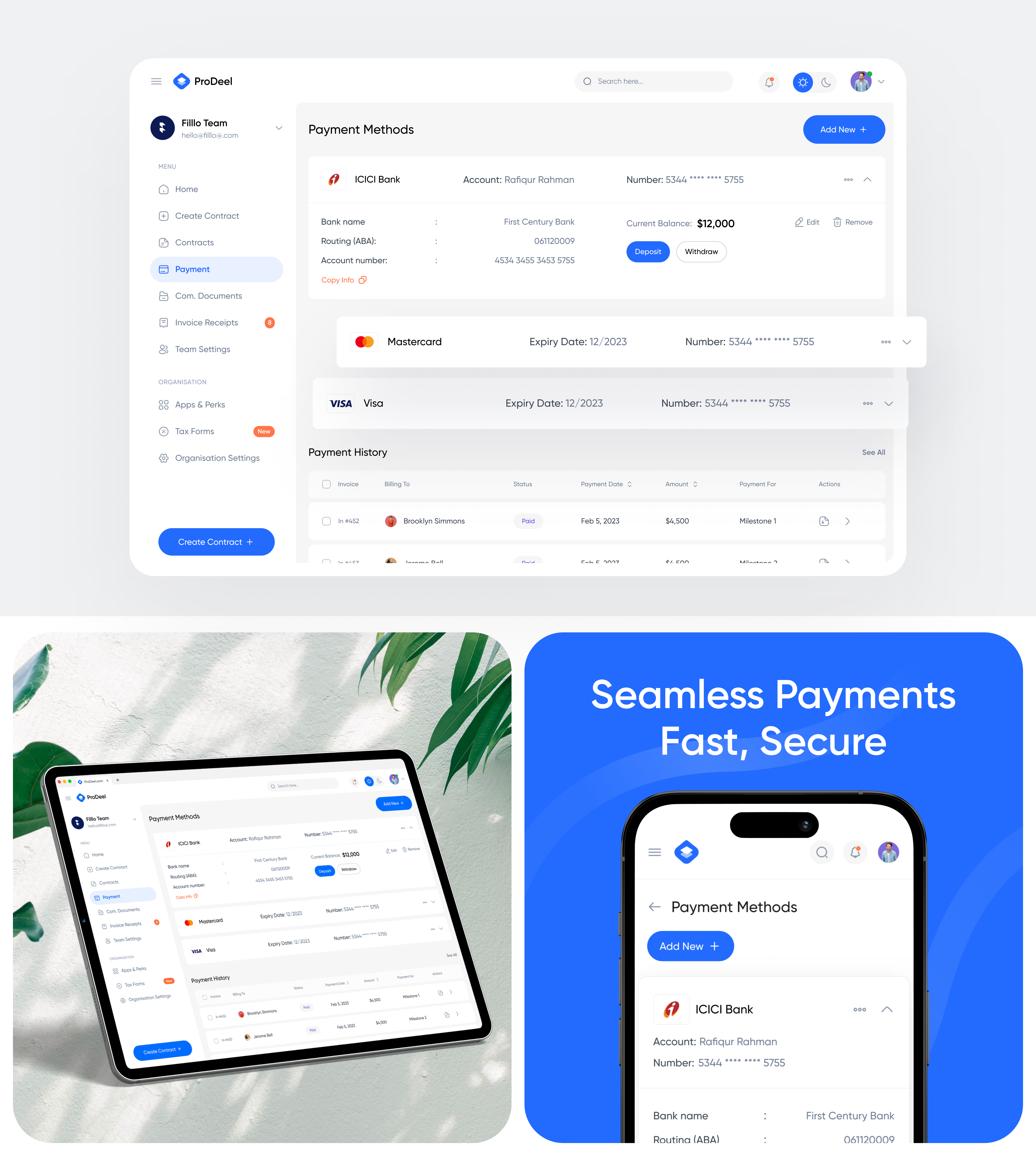 Example of Saa S & Web Product Designer