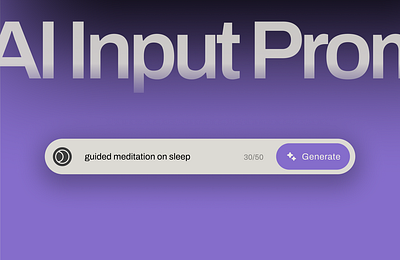 ChatGPT 🤝 Meditation | AI Prompt Input ai chatgpt input prompt ui web design