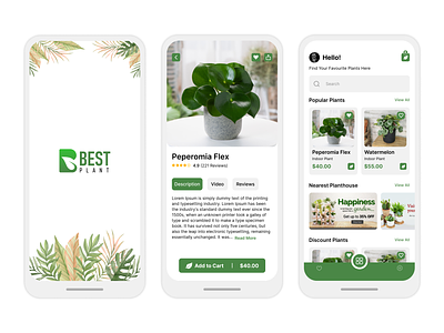 Plant Shop App UI Kit plant ui kits