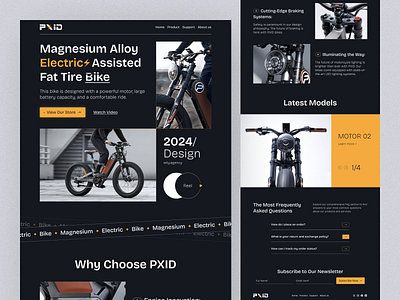 Bike Selling Landing Page Design bike bike selling bike selling design dark ui design ecommerce faq design footer header landing page ui ui design ui ux design uiux uiux design ux design visual design web design web ui web ui design