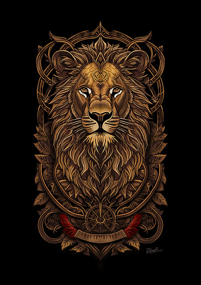 Lion_ Illustration illustration king lion