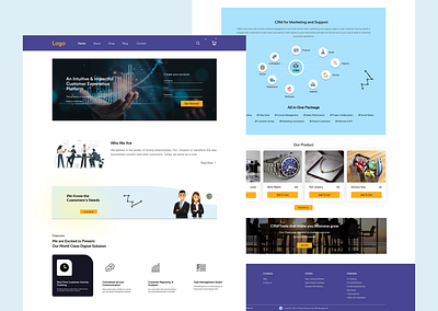 CRM crm figma landing page ui uiux web