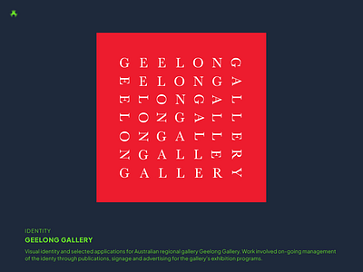 Geelong Gallery Identity branding design graphic design logo typography