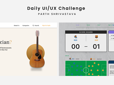 Daily UI Challenge | Parth.s dailyui design practice inspiration ui