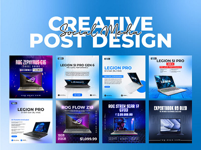 Laptop Creative Social Media Post & Ads Design ads design banner computer ads design instagram post design laptop post design poster social media socila media