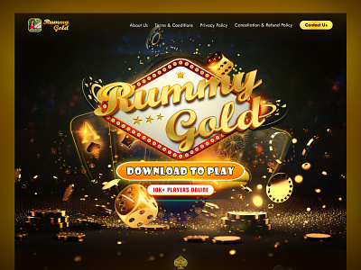 RummyGold - Game Website 3d cardsgame casino figma game gameart gamedownload gameui gamingsite gamingwebsite graphic design live logo mobilegame onlinegame rummygame rummygold uidesign uiux websitedesign