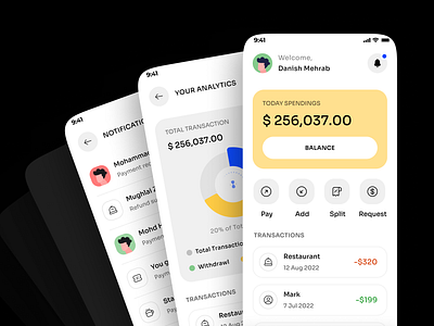 💸 Awsome Wallet Mobile App UI Design app app design banking branding color danish danish mehrab design design system finance mobile rebranding redesign ui ui desing ui element wallet