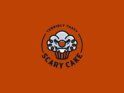 Scary cake bakery cake character clown confectionery evil halloween horror logo logotype scary