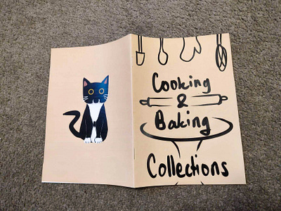 Personal Food Zine with My Cat cat food zine graphic design personal publication zines